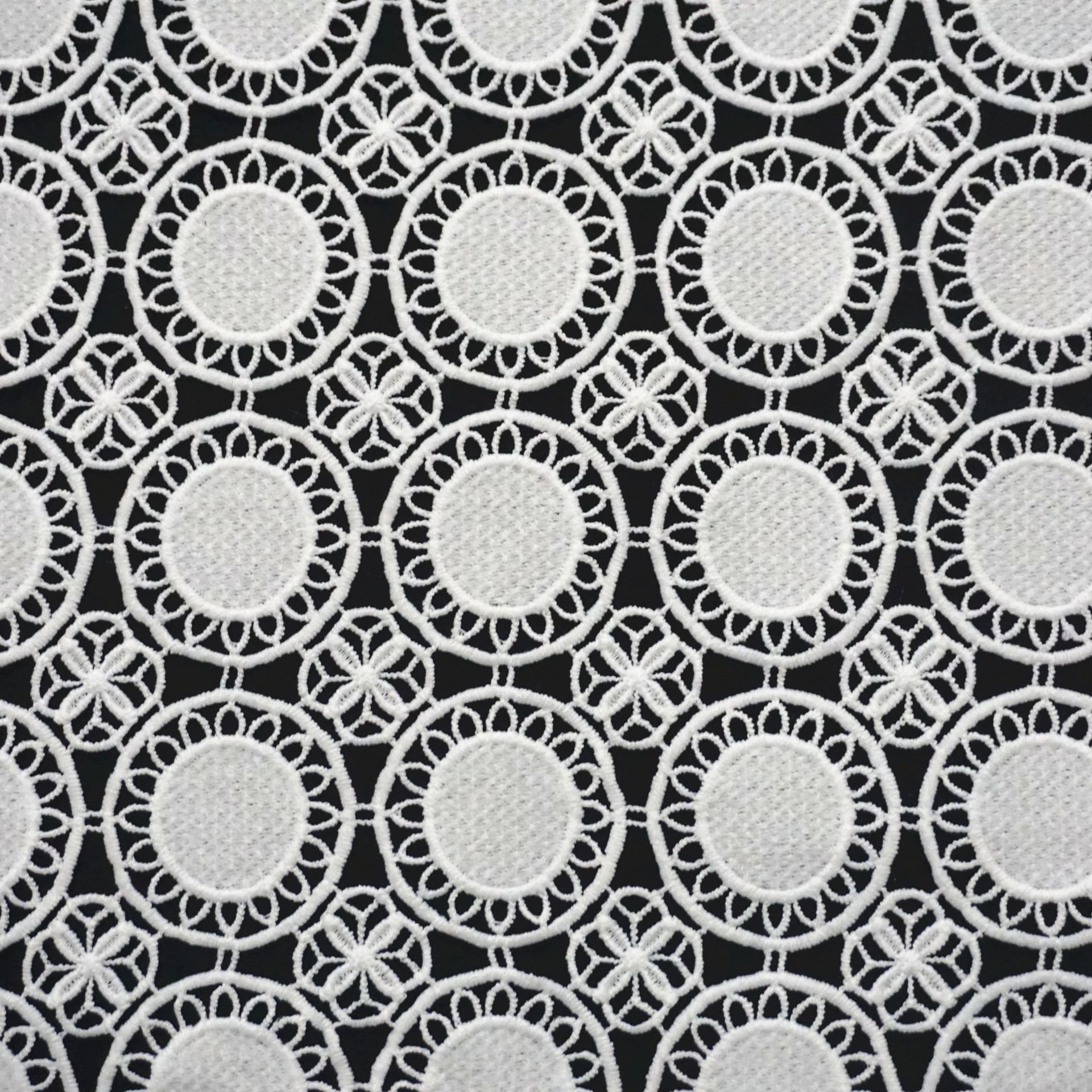 Luxury Ivory Floral Embroidery Lace Trim For Bridal Wedding Dress Fabric Custom