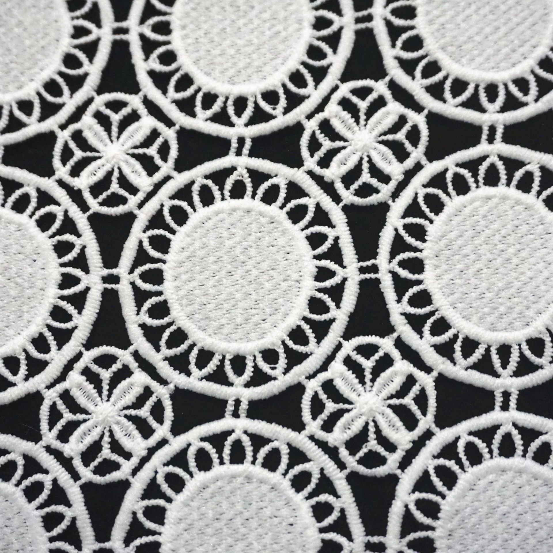 Luxury Ivory Floral Embroidery Lace Trim For Bridal Wedding Dress Fabric Custom