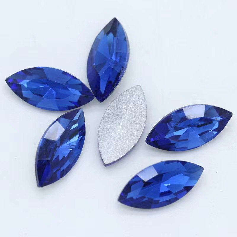 Hot Sale Custom Crystal Stones Sewing Acrylic Strass Beads Flatback Horse Eye Sew On Rhinestone