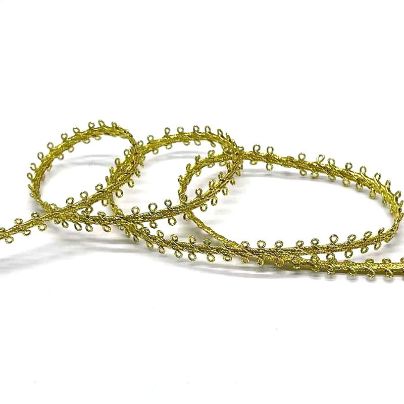 Wholesale Metallic centipede lace Ribbon S Shaped Lace trim For Curtain stage Clothing