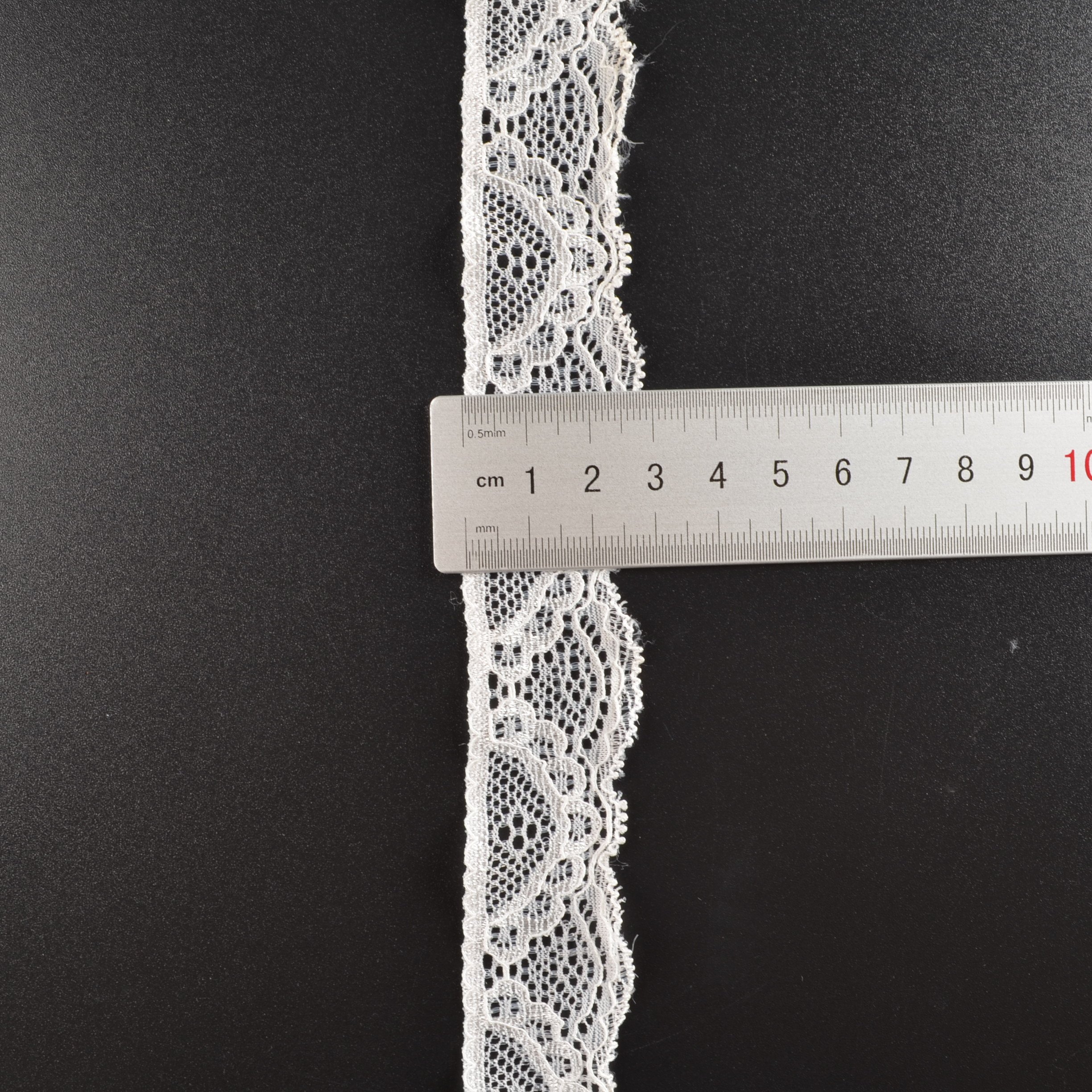 Wholesale Bicolor knitted Elastic Lace Trim, nylon spandex stretch lace trim for women dress