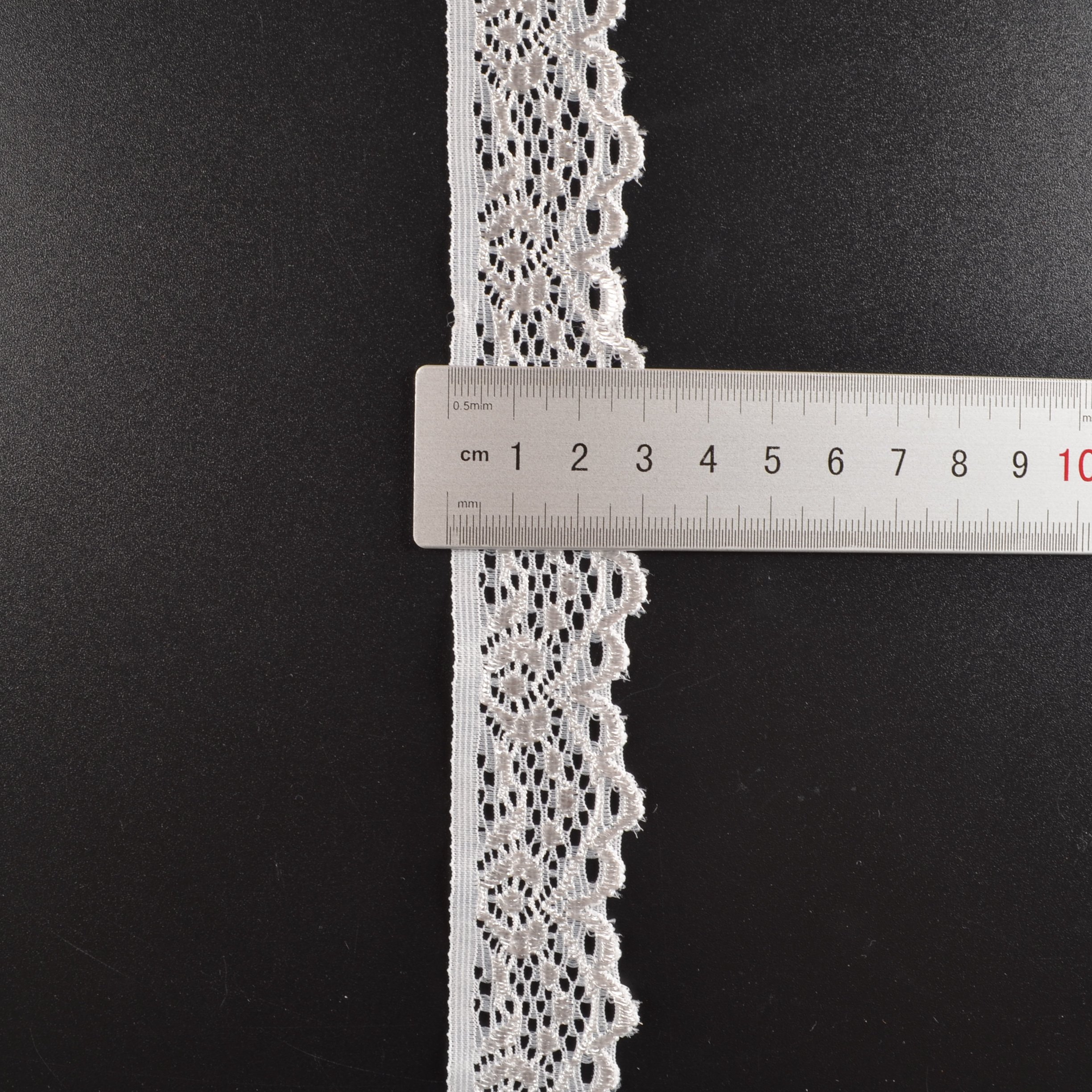 Wholesale Bicolor knitted Elastic Lace Trim, nylon spandex stretch lace trim for women dress