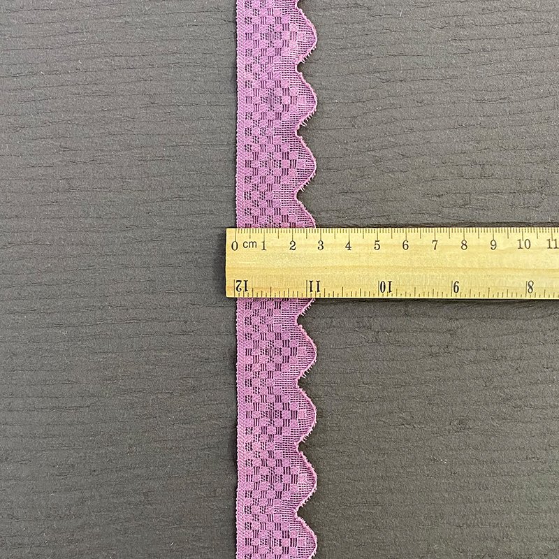 Custom High Quality Inelastic Scalloped Edge Polyester Lace Trim Border for Sewing
