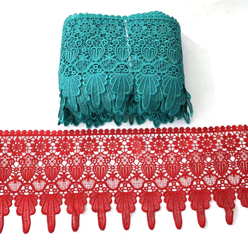 wholesale Multi Colors Custom pattern Polyester Embroidery Lace Trim for decoration
