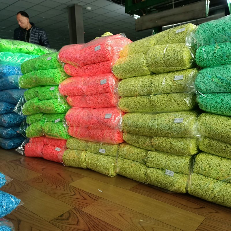 wholesale Multi Colors Custom pattern Polyester Embroidery Lace Trim for decoration