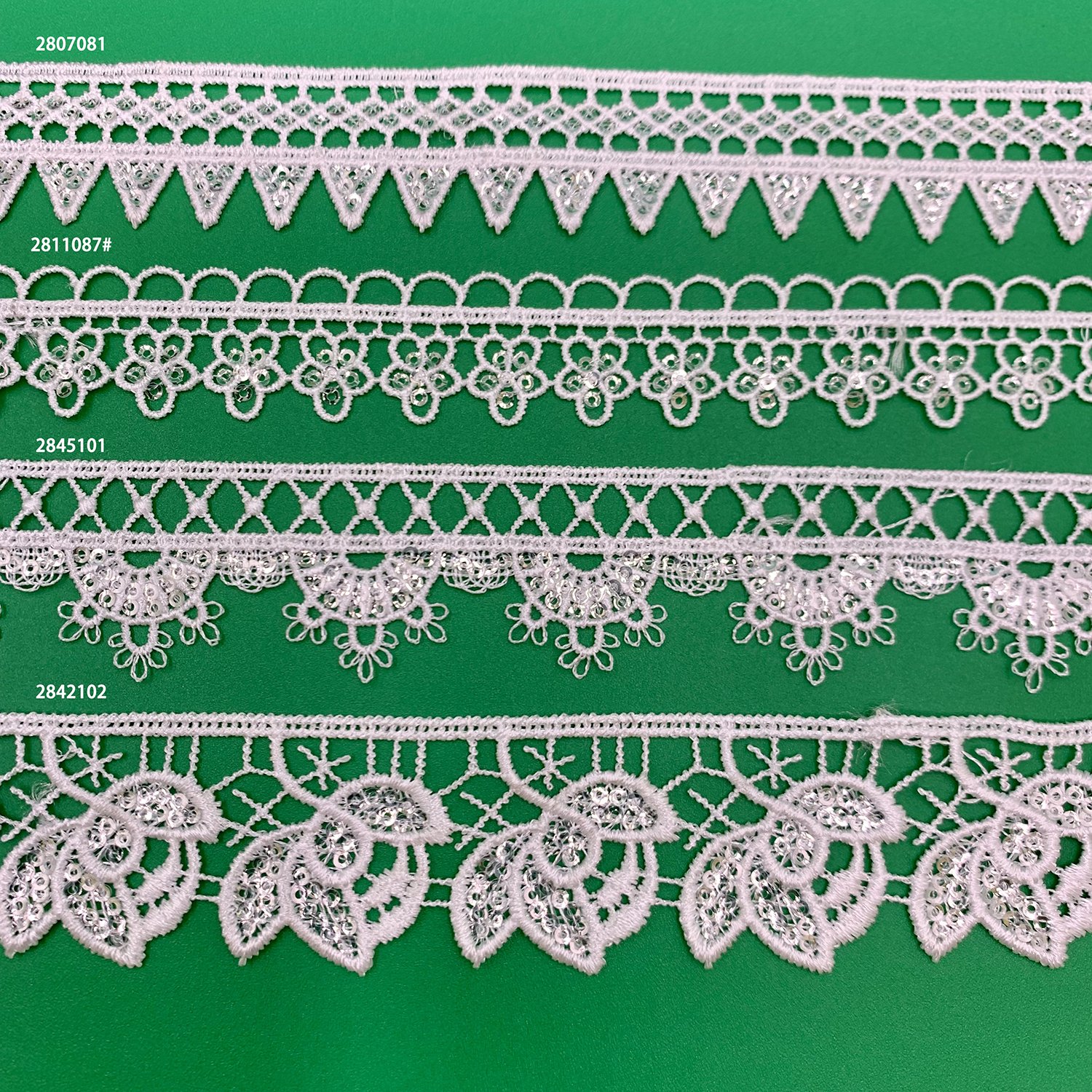 New Design Low Price Embroidery Shiny Lace Trim Guipure Sequins Cord Beautiful Lace Fabric Cord Lace For Dress