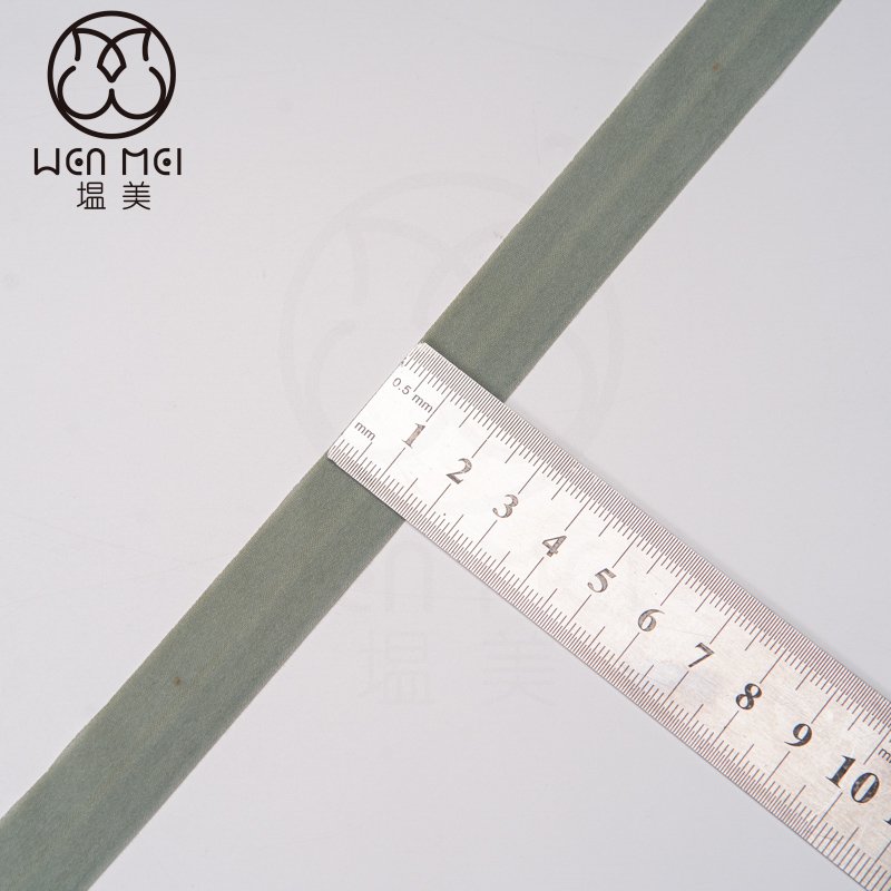 Factory Custom 20mm Fold Over Elastic Solid Color Elastic Clothing Decoration Fold Over Elastic Trim