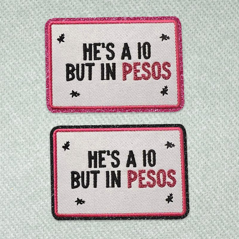 Wholesale Custom Embroidery Patches Glitter Trim Iron On Patches Embroidery Design