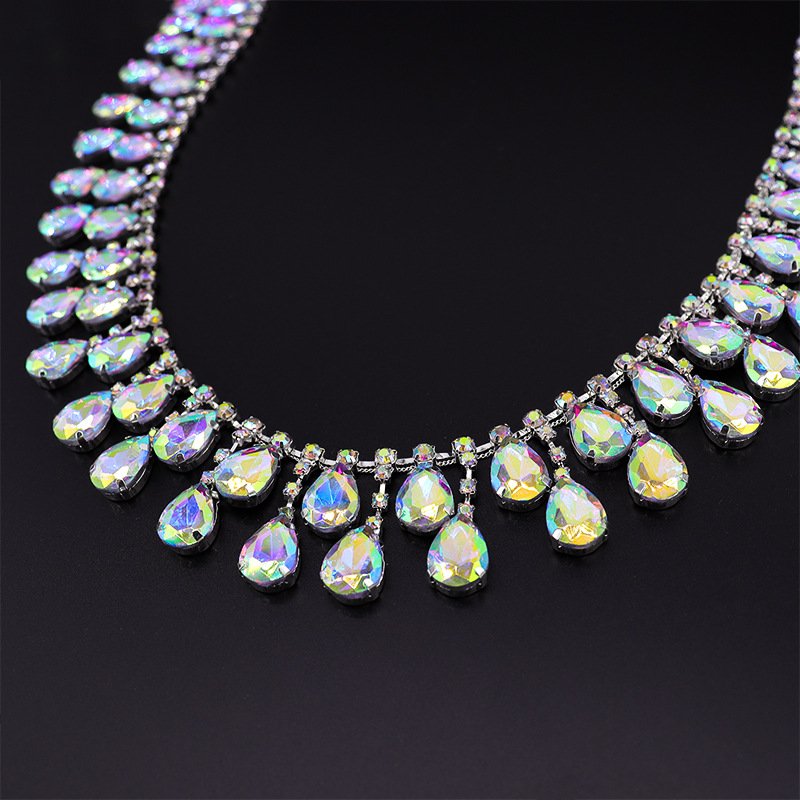 1 Yard Crystal Teardrop Rhinestone Chain AB Crystal Trimming Rhinestone Cup Chains For Shoes Clothes Jewelry Decoration