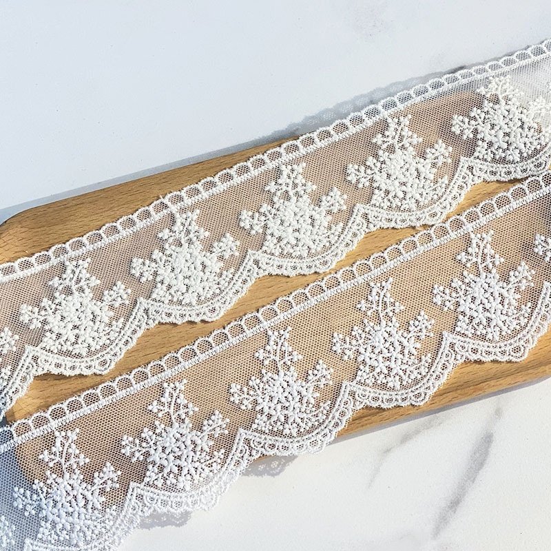 30CM direct factory Wholesale Black flower Embroidered tulle Lace Trimming swiss lace fabric for Lingerie pyjamas WS88