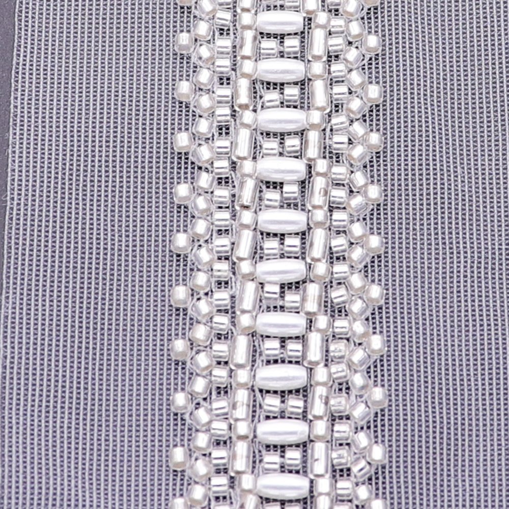 Stylish Trending Small Lace Trim Embroidery New Beaded Trim Lace For Evening Dress Decoration