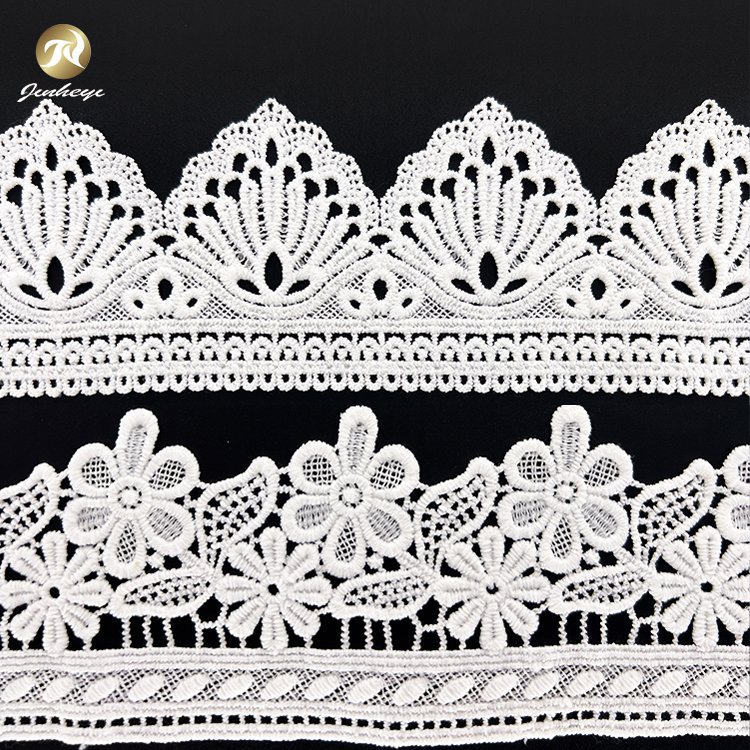 Peacock Feather Pattern 100% Cotton Material Lace Fabrics Trimming Elastic Lace Fabrics Trimming For Women