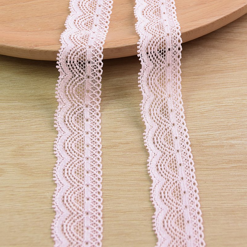 K0133 2.5cm nylon single wave elastic lace bra underwear accessory lace trim