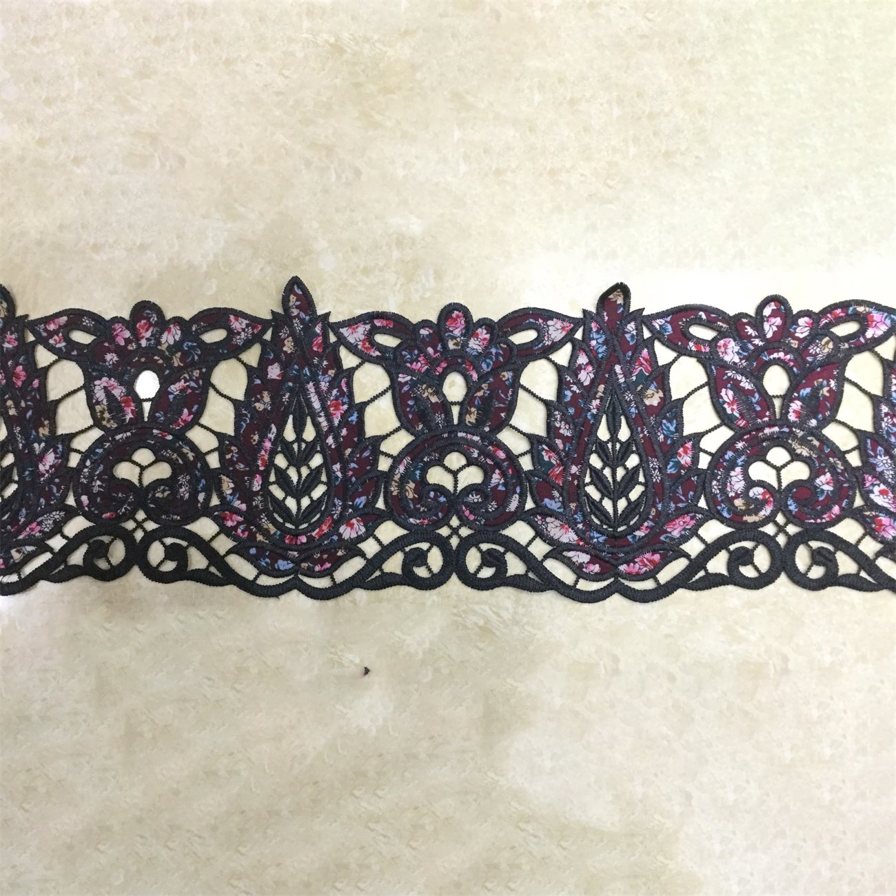 ZSY 2022 high quality floral fabric new process polyester Lace embroidery wedding cord lace trim