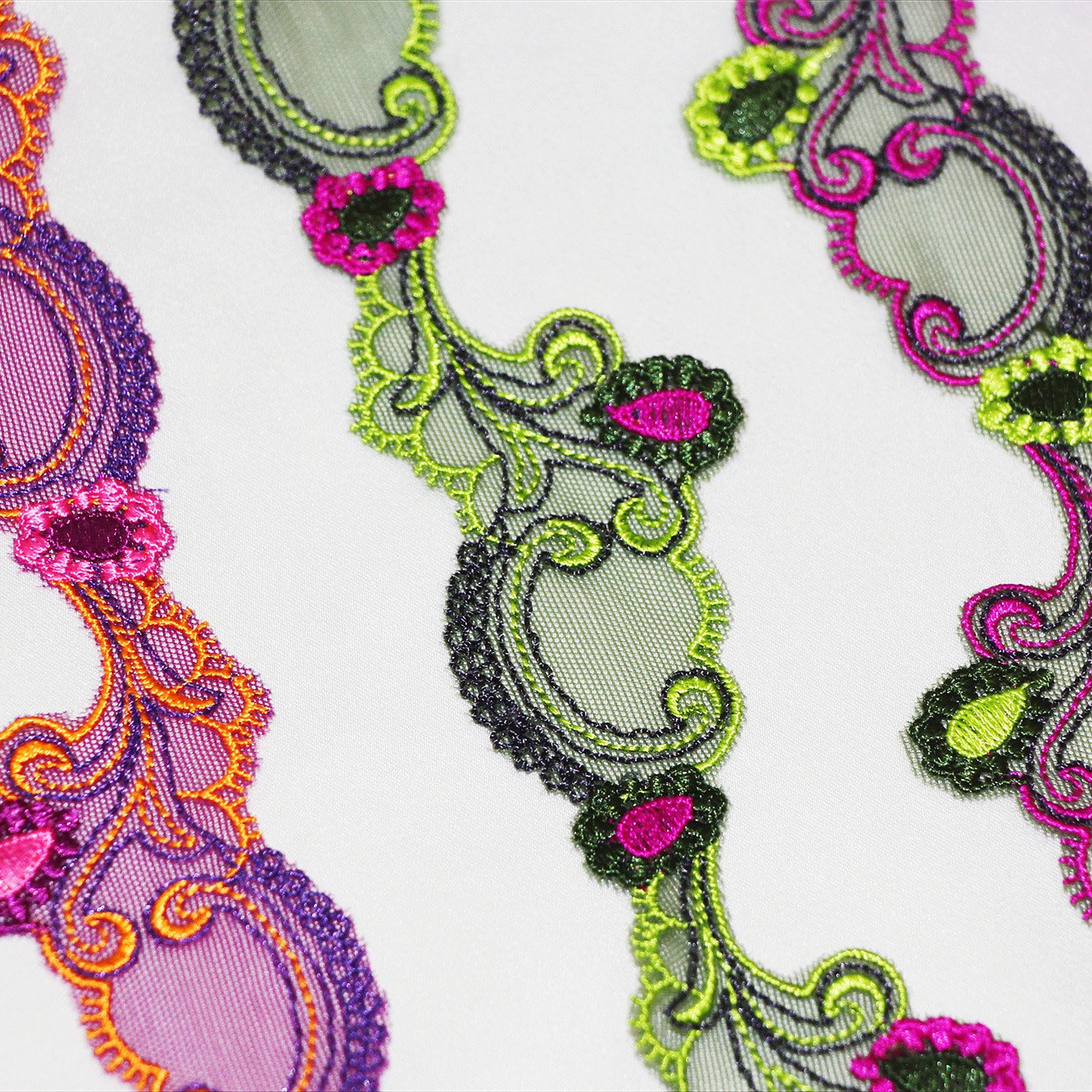 Dynamic Narrow Border Lace Embroidery Lace Fabrics Mesh Ribbon Lace Trim For Women Garment Accessories
