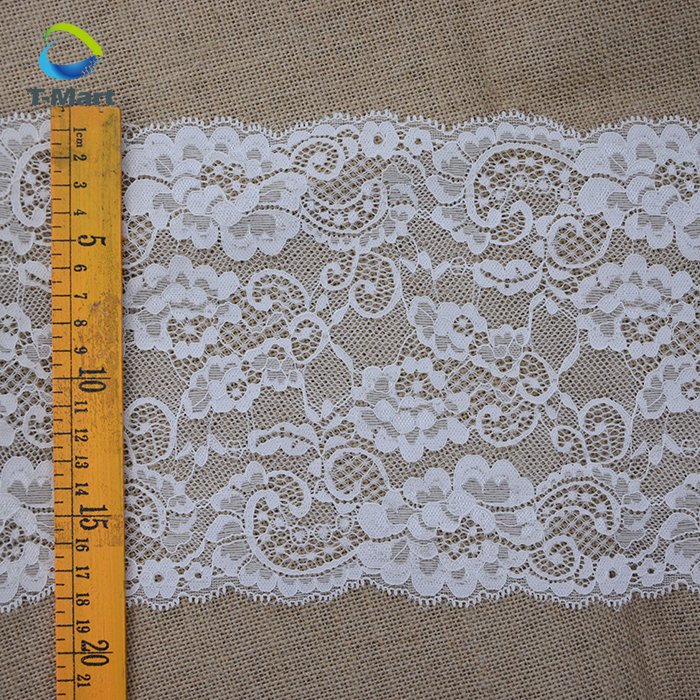 Elastic Lace Trim Soft Stretch Lace Trim Delicate Ribbon Vintage Flora Pattern for Wedding Headbands Garters