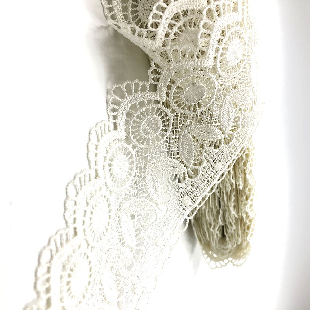 100% Polyester Chemical Border Lace Trim Embroidery Fabric Fancy Lace Design For Ladies Dresses Wholesale