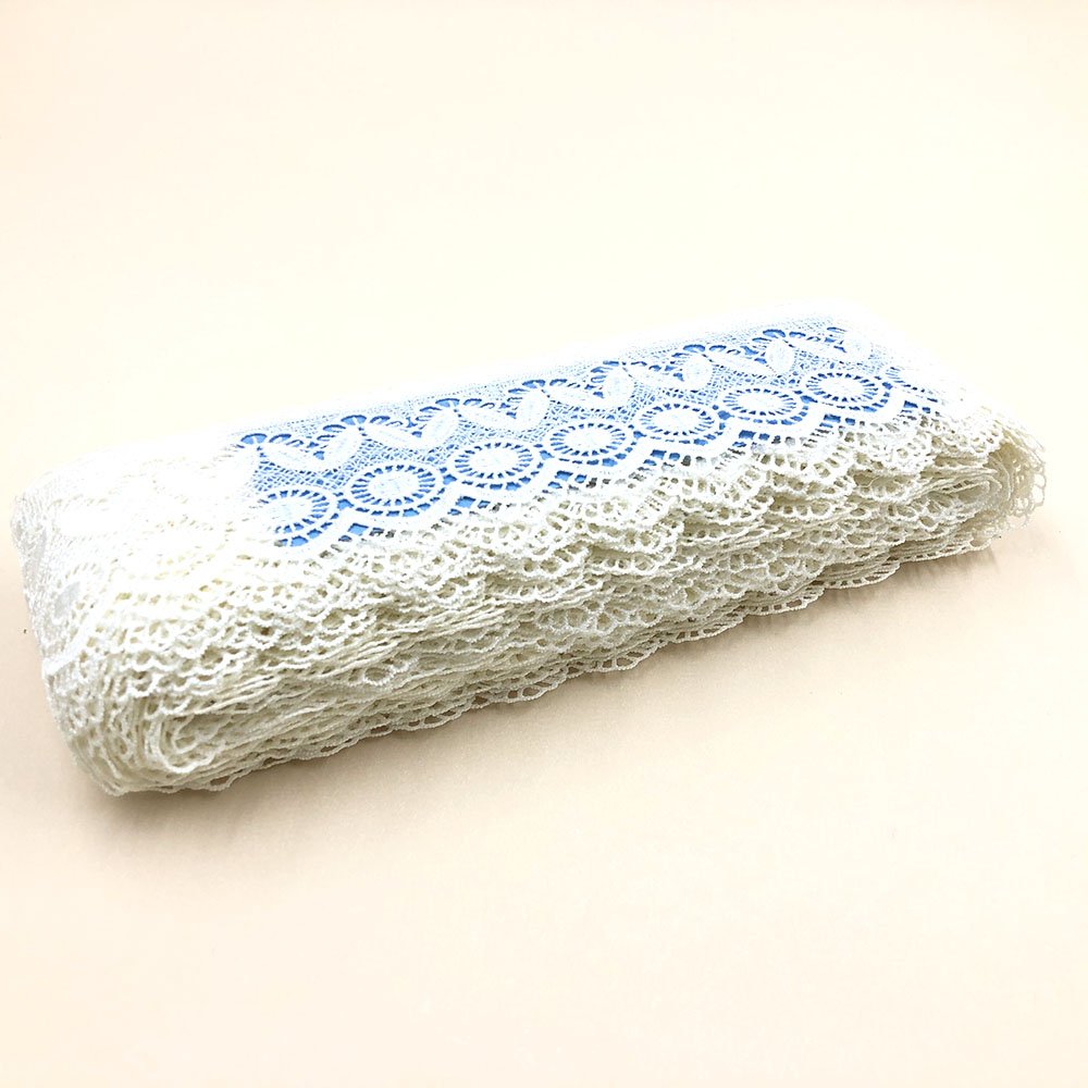 100% Polyester Chemical Border Lace Trim Embroidery Fabric Fancy Lace Design For Ladies Dresses Wholesale