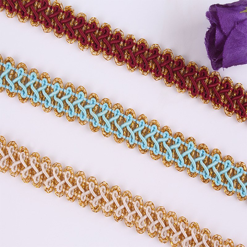 Factory Wholesale Various Styles Braided Trims Decorative Braid Woven Herringbone Gimp Trim