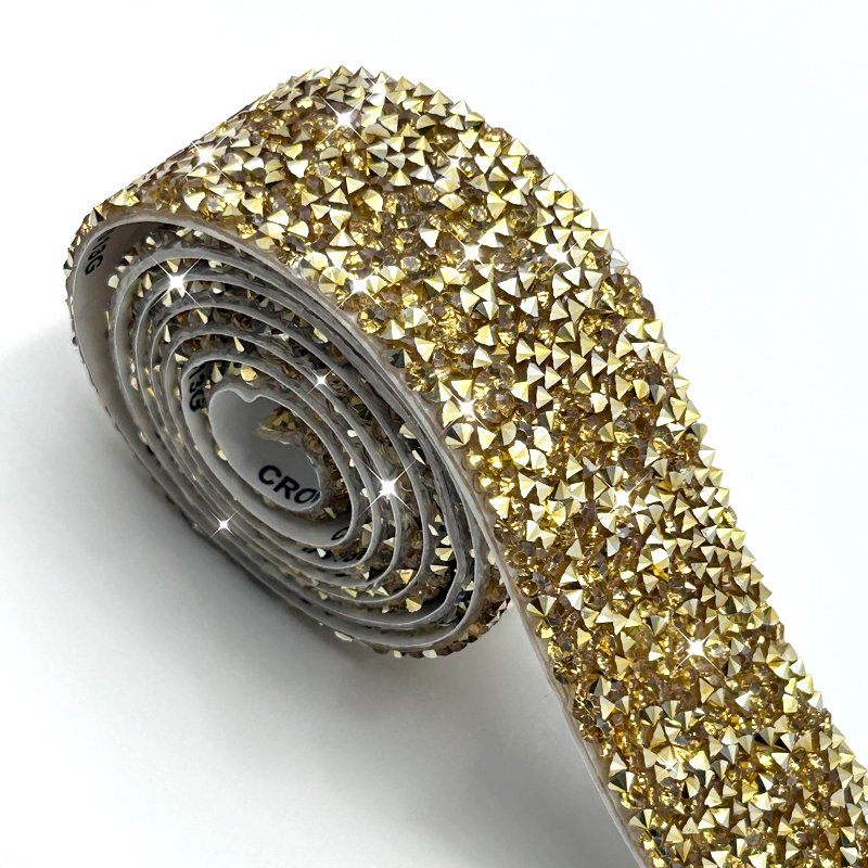 1cm Hot Fix Resin Rhinestone Trim Iron on Strass Crystal Strip Ribbon Banding Tape for Wedding Dress Clothes Craft