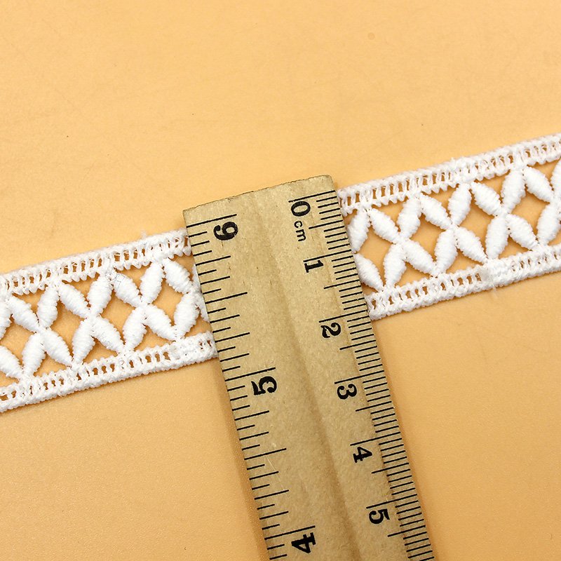 Fancy Embroidery Lace Trim Ribbon Nylon Elastic Webbing Water Soluble French Border Guipure Lace Elastic