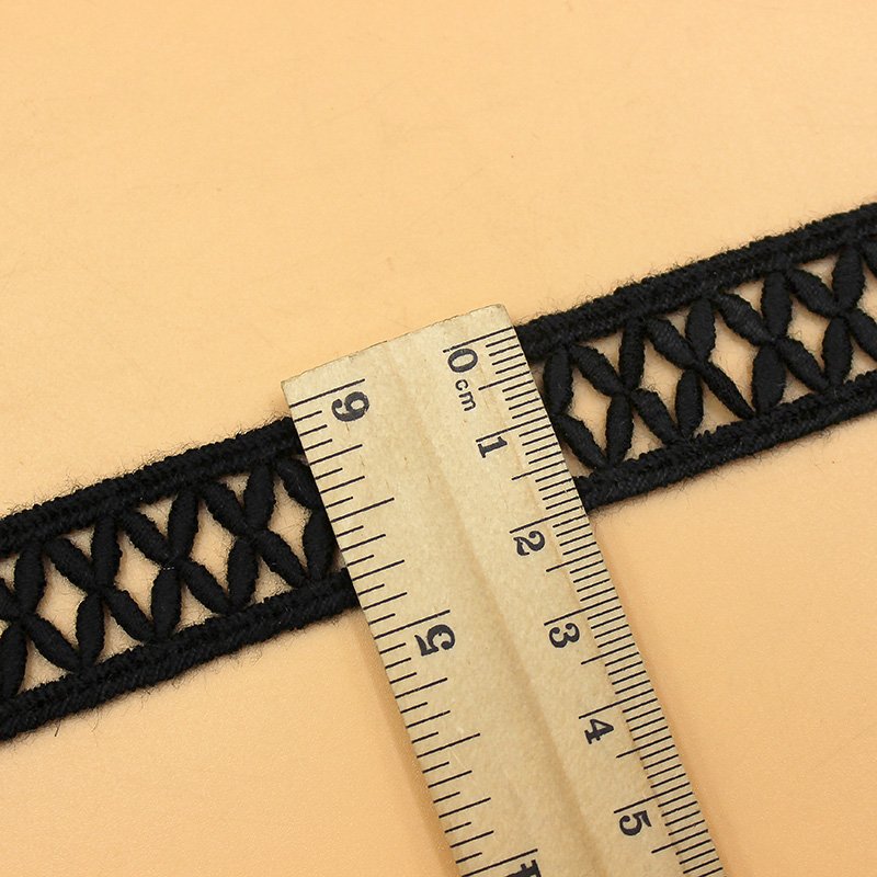 Fancy Embroidery Lace Trim Ribbon Nylon Elastic Webbing Water Soluble French Border Guipure Lace Elastic