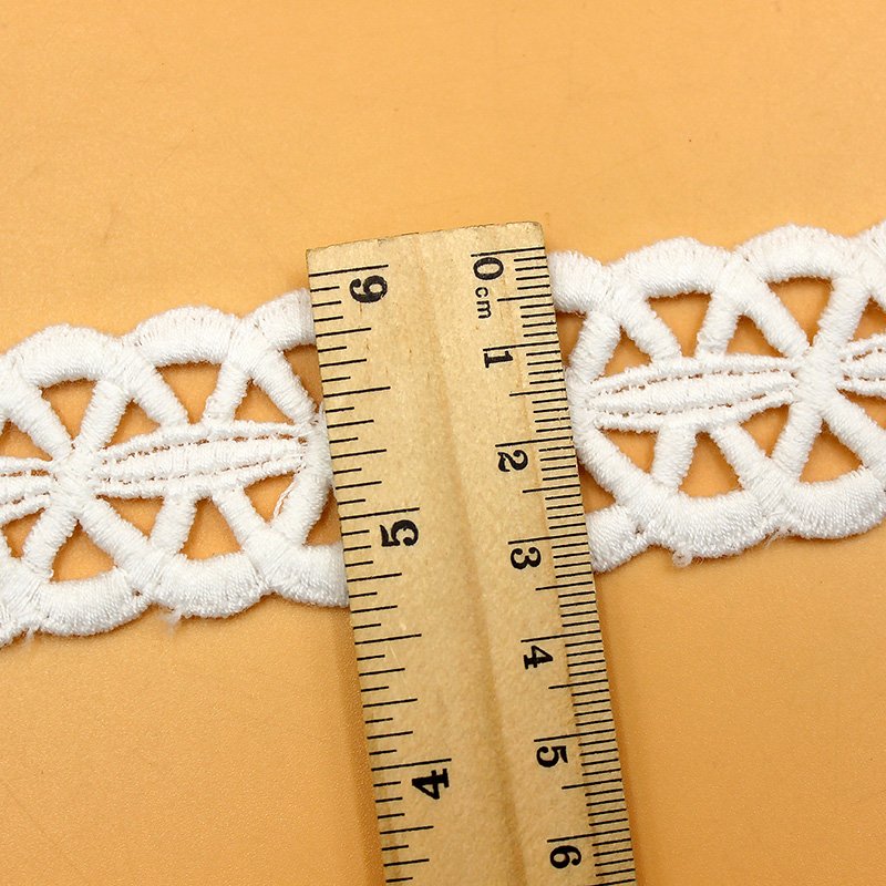 Fancy Embroidery Lace Trim Ribbon Nylon Elastic Webbing Water Soluble French Border Guipure Lace Elastic