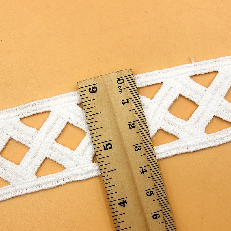 Fancy Embroidery Lace Trim Ribbon Nylon Elastic Webbing Water Soluble French Border Guipure Lace Elastic