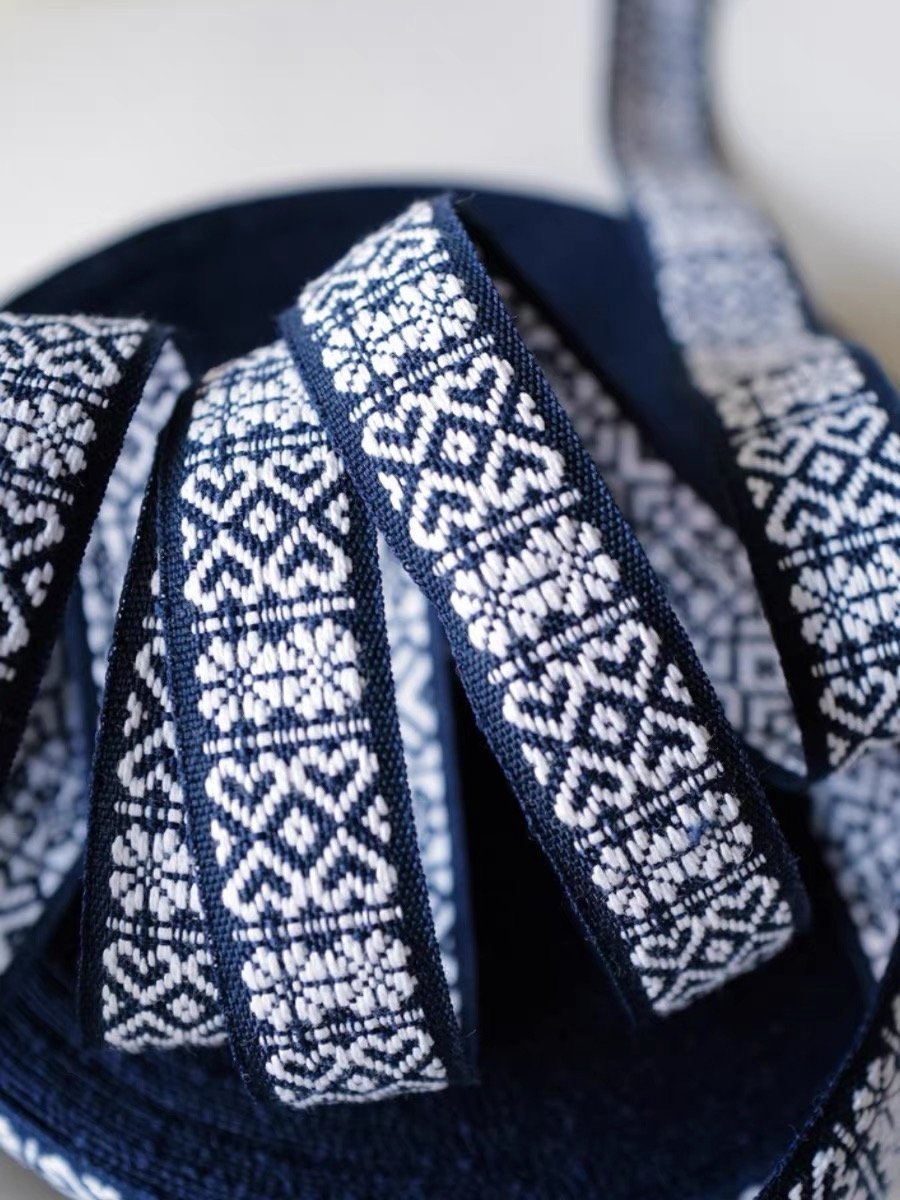 Custom Embroidered Jacquard Webbing Garment Supplies Neckline Trim Straps Products China Factory Price Jacquard Waistband