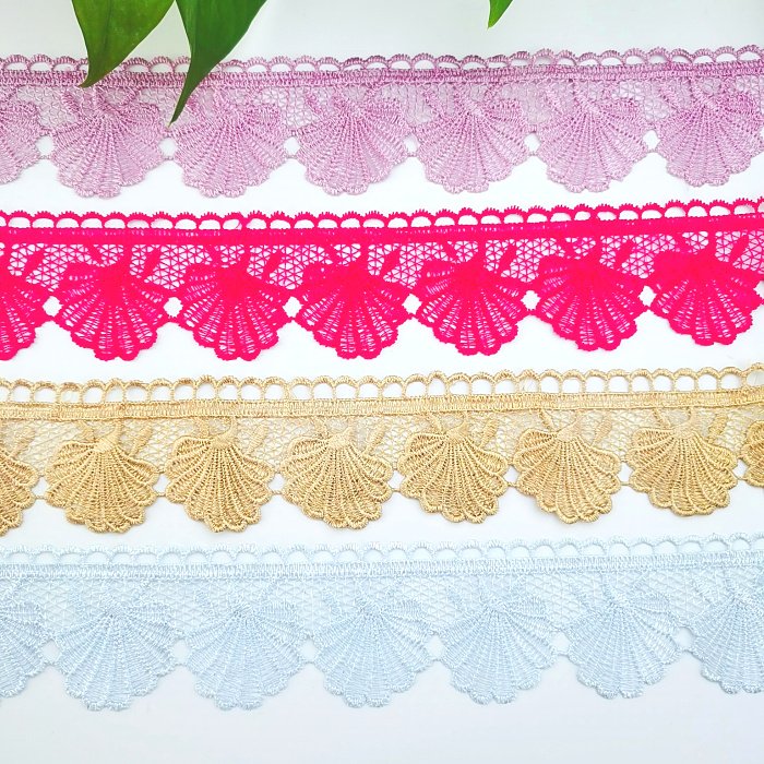 100% polyester customized color embroidery lace trim