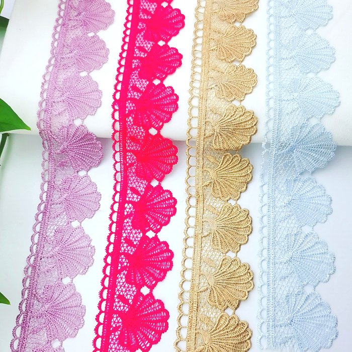 100% polyester customized color embroidery lace trim