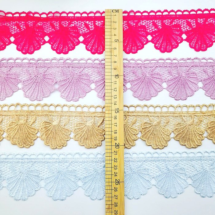 100% polyester customized color embroidery lace trim