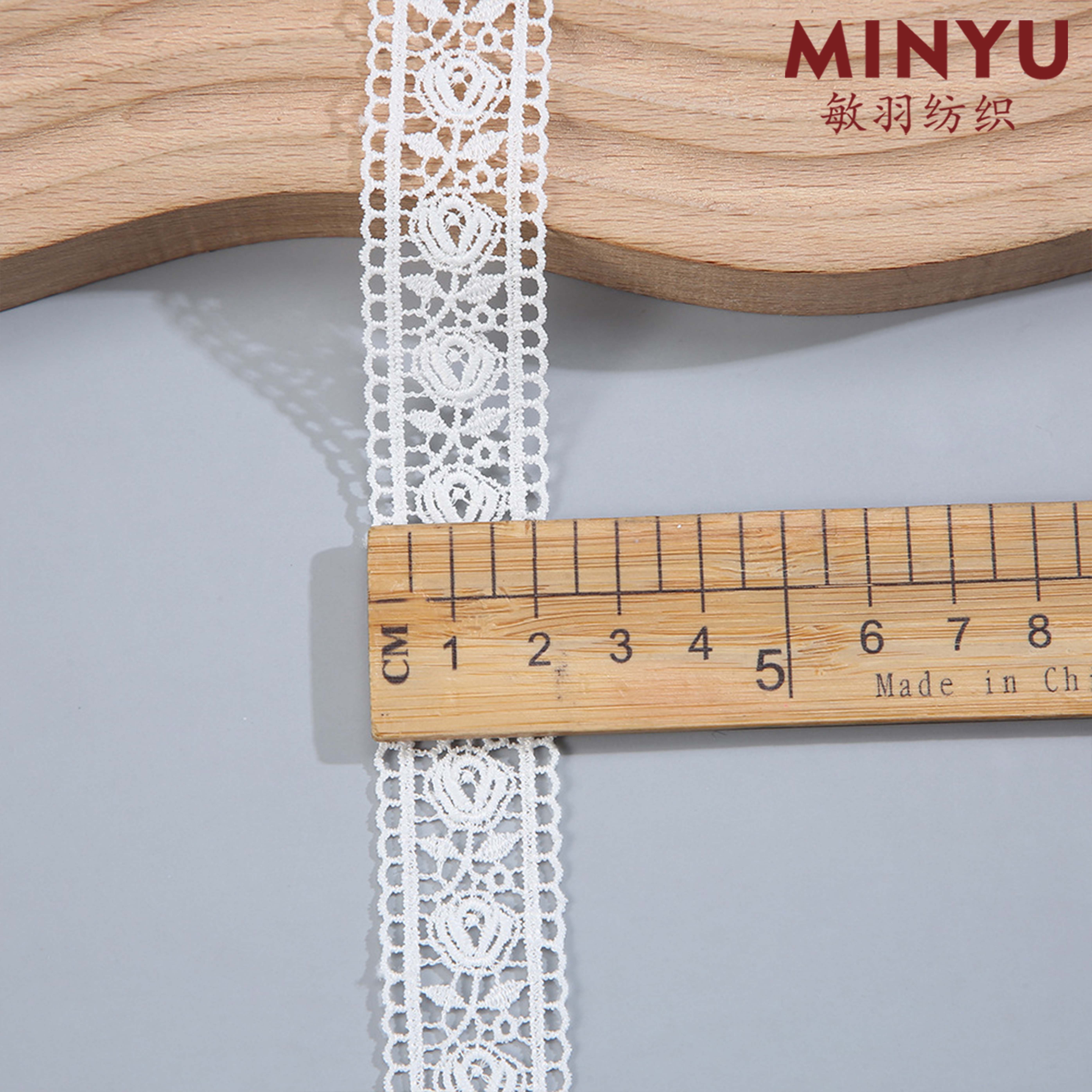 White Lace Trimming Vintage Style Embroidered Water-Soluble lace Underwear Accessories For Women's Dresses Evening dress