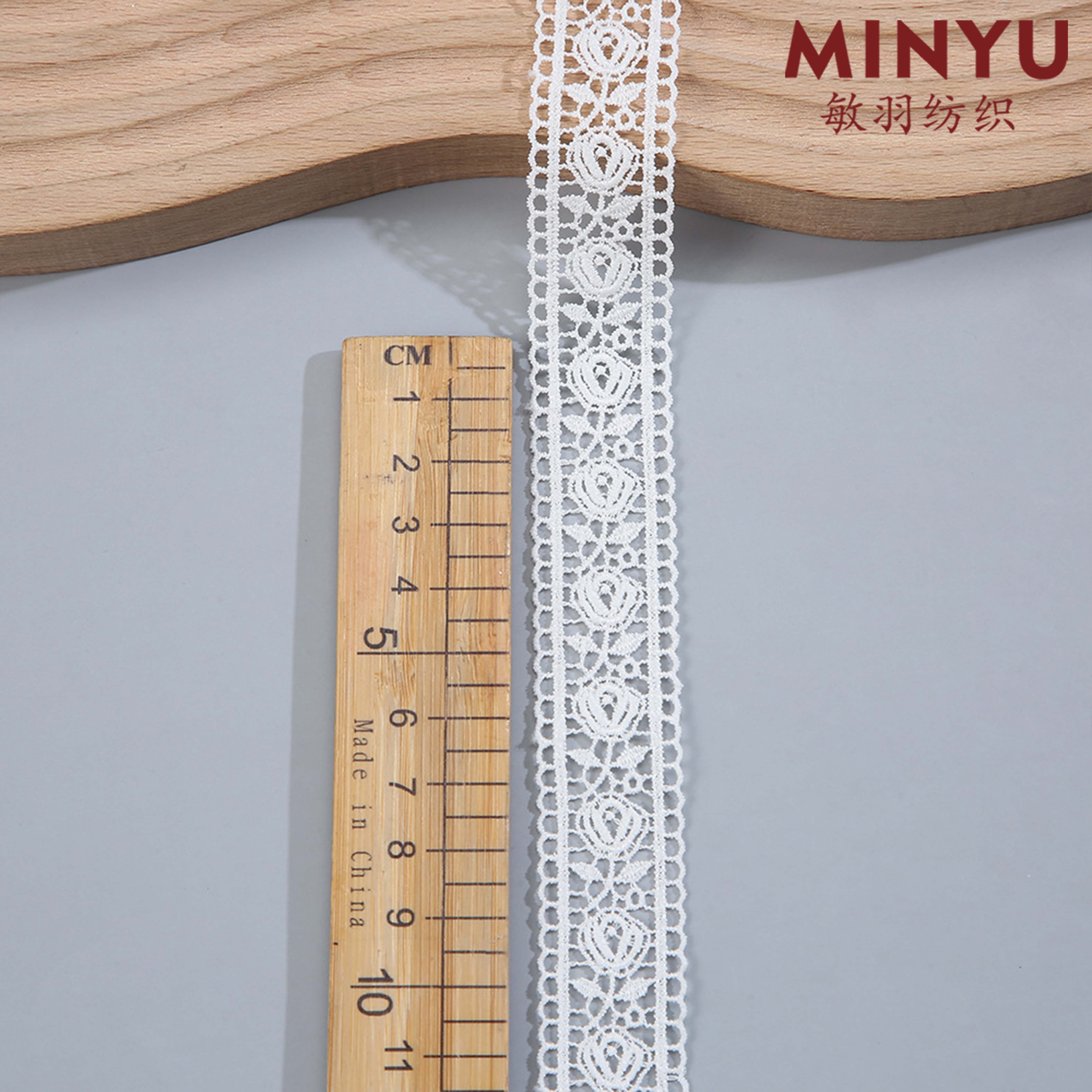 White Lace Trimming Vintage Style Embroidered Water-Soluble lace Underwear Accessories For Women's Dresses Evening dress