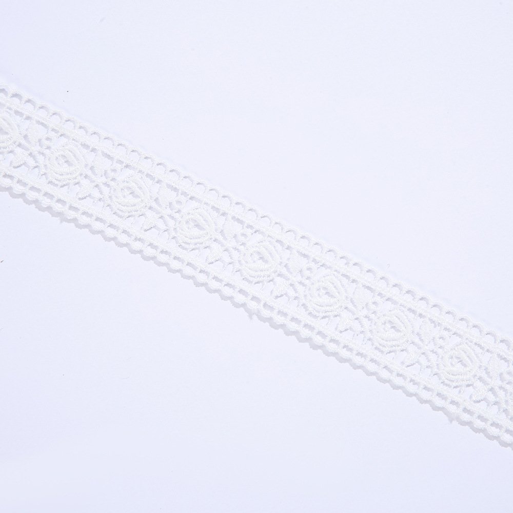 White Lace Trimming Vintage Style Embroidered Water-Soluble lace Underwear Accessories For Women's Dresses Evening dress