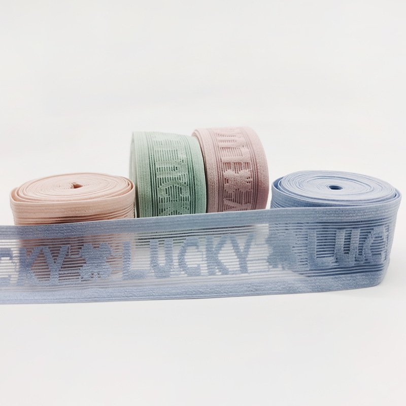 Elastic Band For Underwear Letter Jacquard Elastic Band Stretch Nylon Spandex Underwear Waistband Webbing Elastic Lace Trim