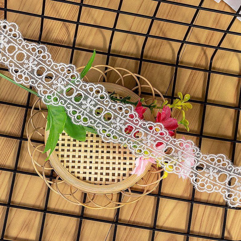 guipure Lace Trim Vintage Lace Ribbon Crochet Cotton Lace Scalloped Edge for Bridal Wedding Decor DIY Craft Sewing Supplies