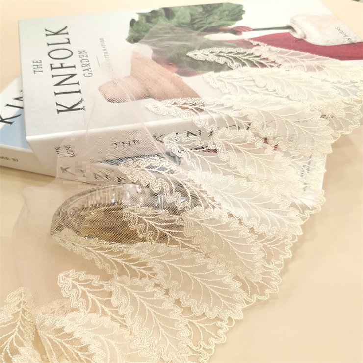 China Wholesale Factory OEM Garment Underwear accessories Shiny Embroidery Tulle Lace Trim Mesh Lace Fabric