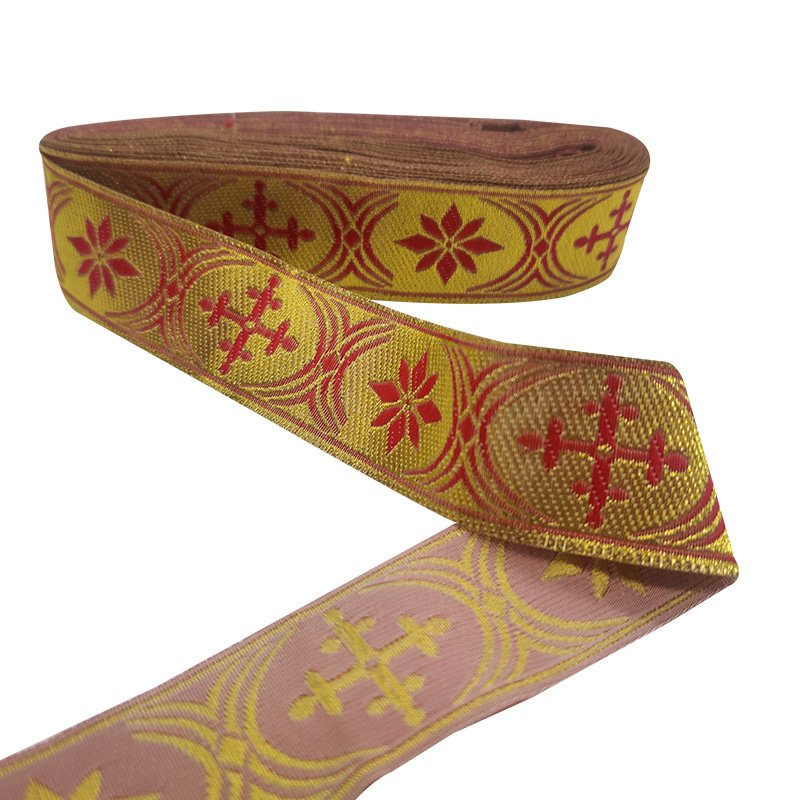 jacquard woven ribbon woven ethnic ribbon trim wholesale for curtains