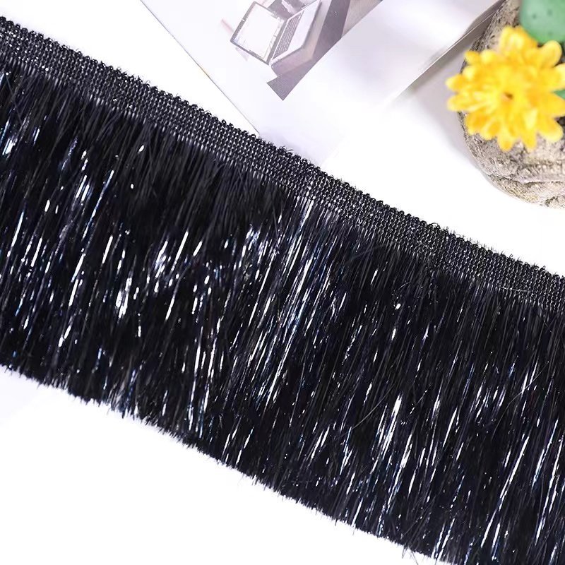 Wholesale 10cm Solid Red Black White Tassel Fringes For Clothes Custom Silk Rayon Polyester Long Fringe Trims For Dresses