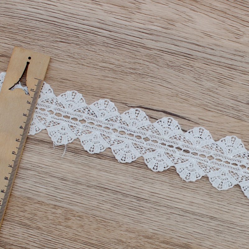 Zeal Handmade DIY Sewing Craft Decoration Fabric 6cm Polyester Flower Embroidered Lace Trim Ribbon Applique Fashion Style Decor