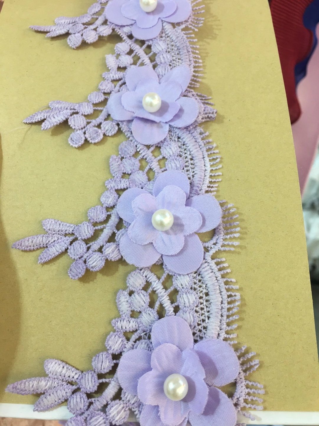 Elastic Lace Trim Benecreat Custom Logo White Beaded Lace Trim China 3 D Flower Pearl Lace Trimming