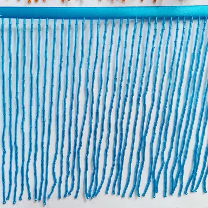 Fashion 10-30cm Length Heavy Sag All Shiny Gold Bead Tube Fringe Tassel For Garment Dress Decorative Lace Trimming