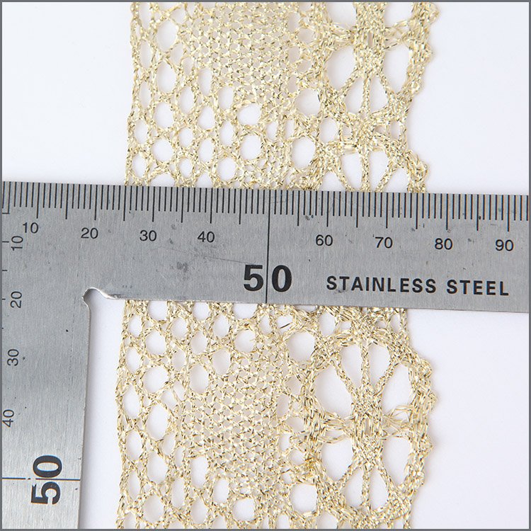 Metallic GOLD Embroidery Lace Trim for Bridal