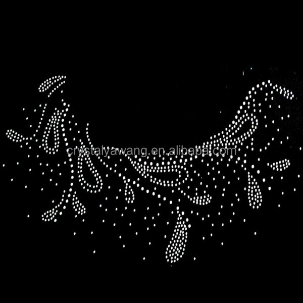 Necklace Rhinestone Iron On Transfers Patterns Hotfix Rhinestone Trimming Design