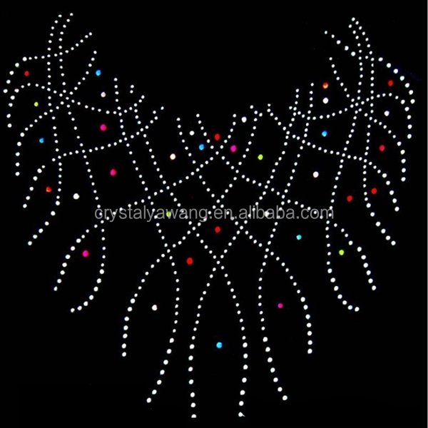Necklace Rhinestone Iron On Transfers Patterns Hotfix Rhinestone Trimming Design