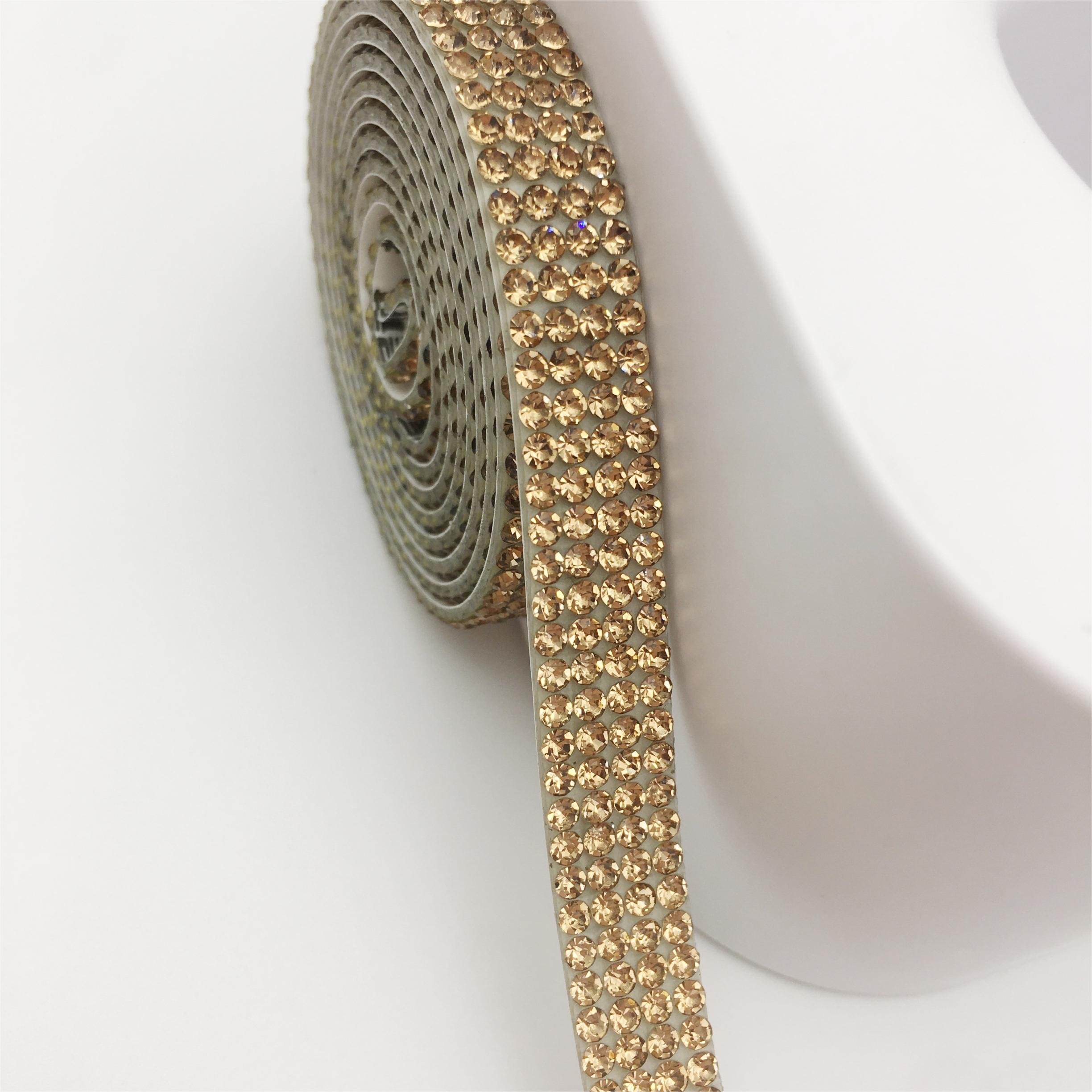 SINRONG bling Rhinestone Tape Self-Adhesive Crystal Diamond Ribbon Trim Sheet Crafts Shoe Decorations Hot Sale Accessory