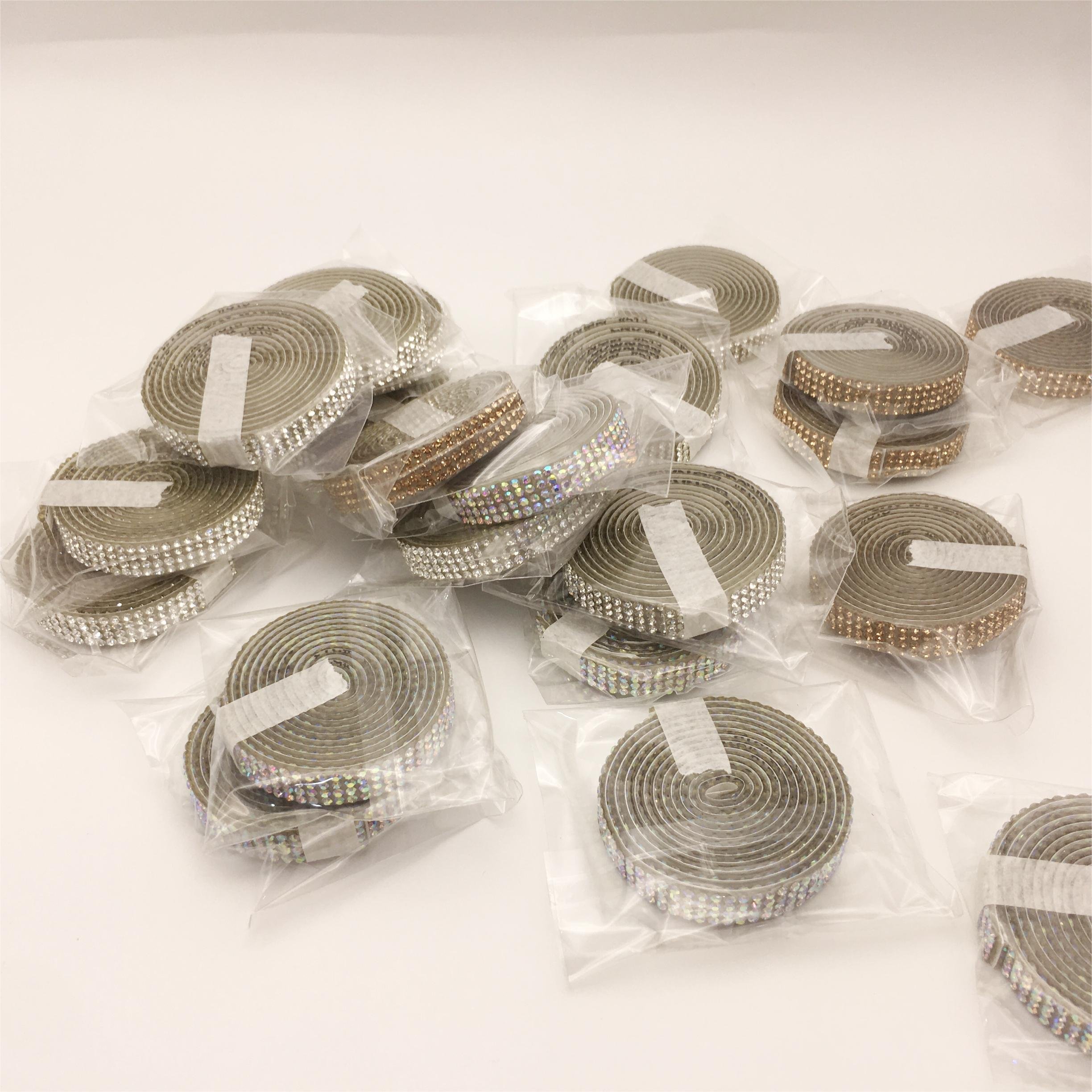 SINRONG bling Rhinestone Tape Self-Adhesive Crystal Diamond Ribbon Trim Sheet Crafts Shoe Decorations Hot Sale Accessory