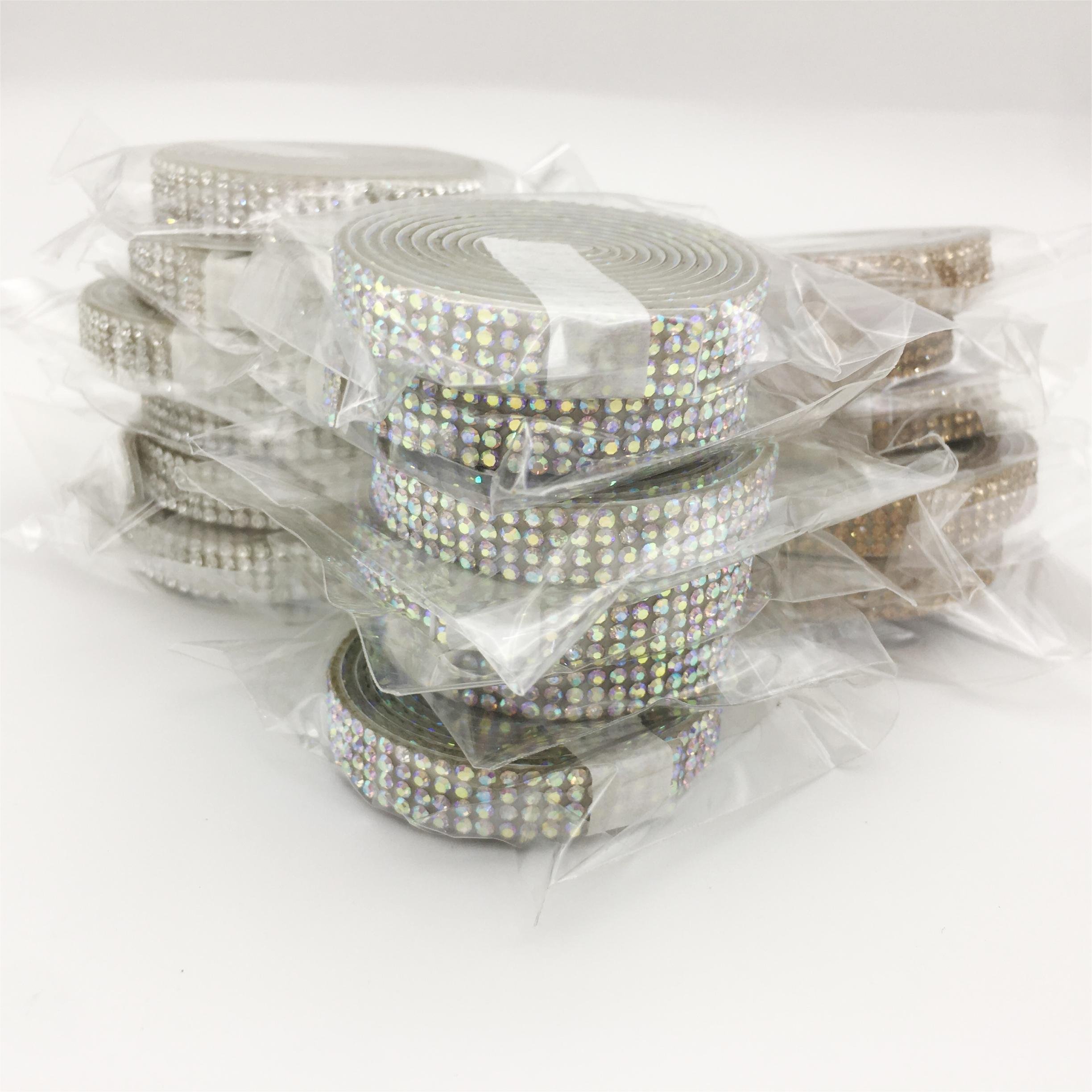 SINRONG bling Rhinestone Tape Self-Adhesive Crystal Diamond Ribbon Trim Sheet Crafts Shoe Decorations Hot Sale Accessory