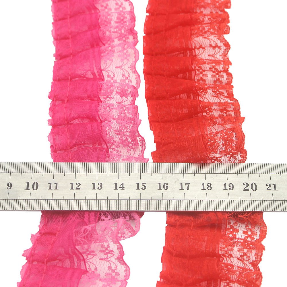 2022 top Solid color lace pleated skirt lace dress accessories trim for women dresses